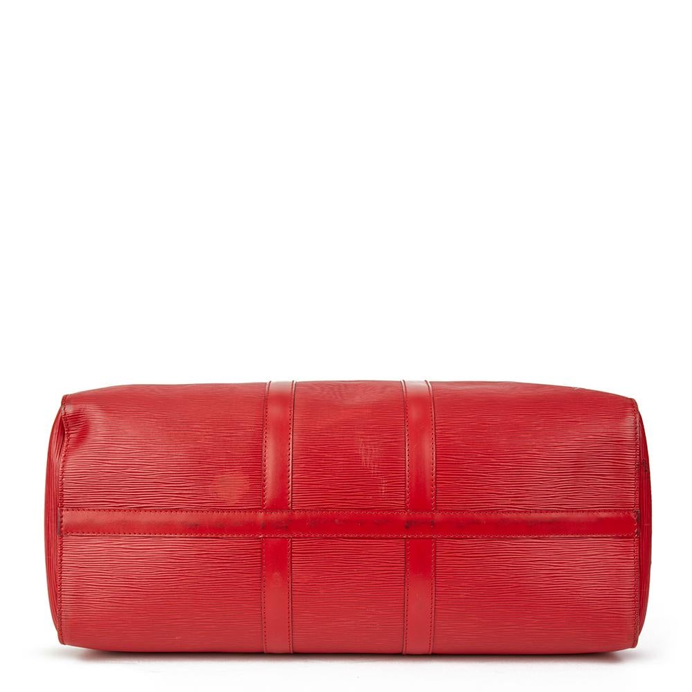 Women's or Men's 1995 Louis Vuitton Red Epi Leather Vintage Keepall 45