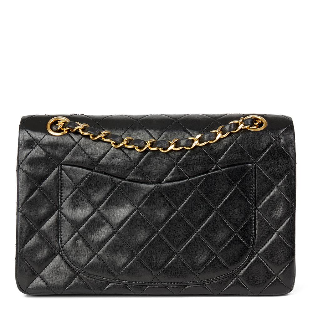 1986 Chanel Black Quilted Lambskin Vintage Small Classic Double Flap Bag  In Excellent Condition In Bishop's Stortford, Hertfordshire