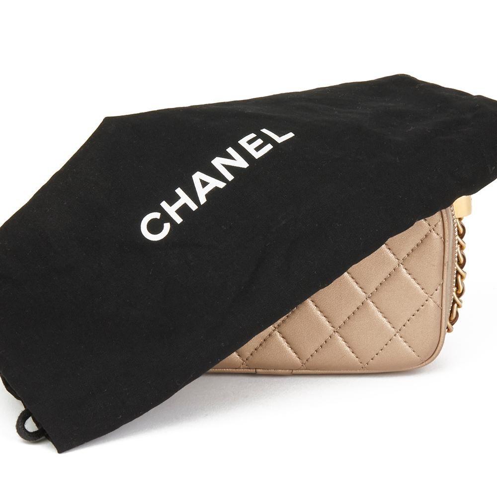 2015 Chanel Bronze Quilted Lambskin Small Coco Boy Camera Case 1