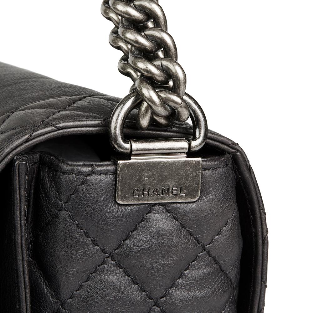2014 Chanel Black Quilted Lambskin XL Le Boy Reverso  1