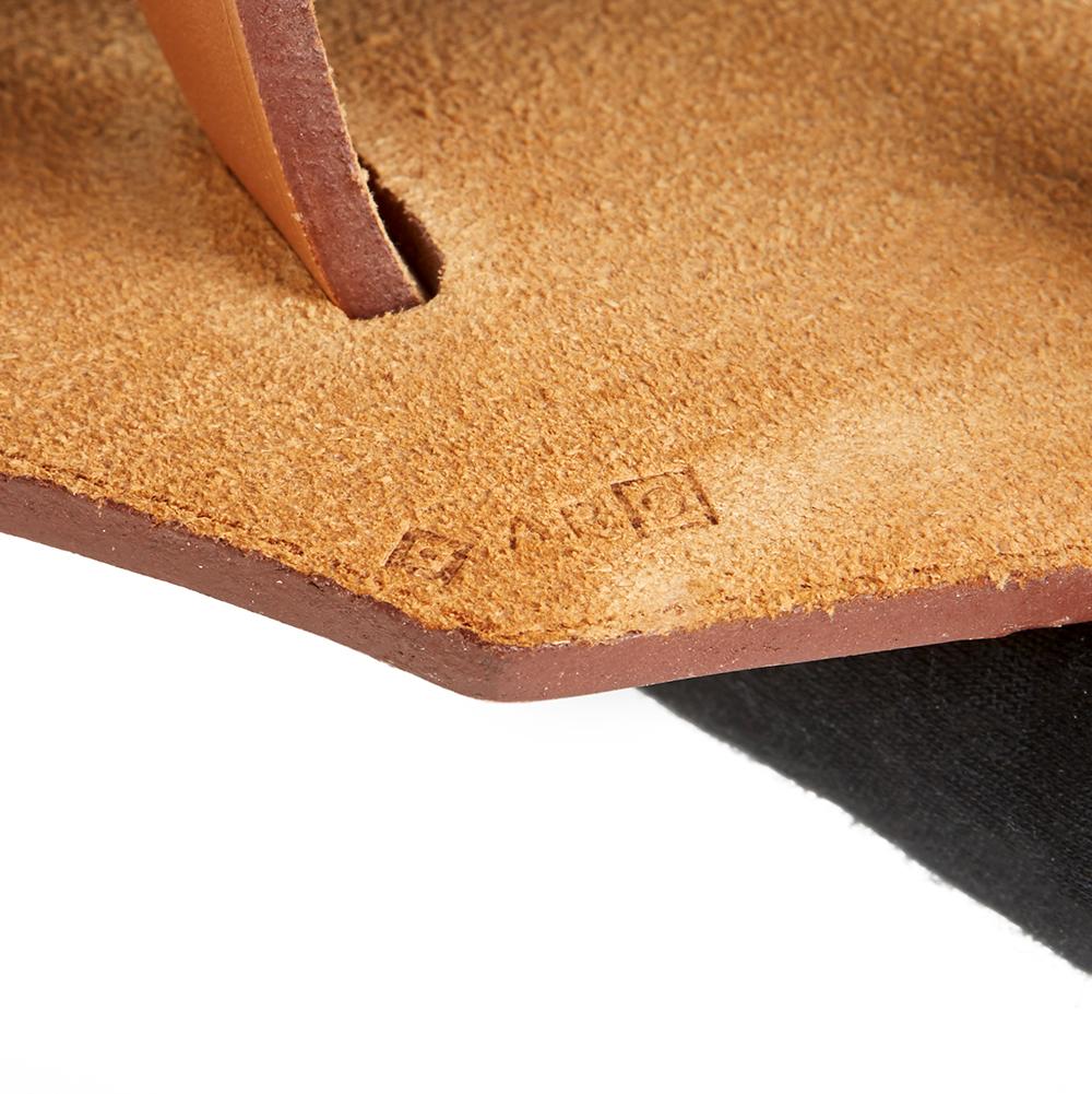 2011 Hermes Vache Hunter Cowhide Leather & Bleu Natural Canvas Herbag Zip 39 1