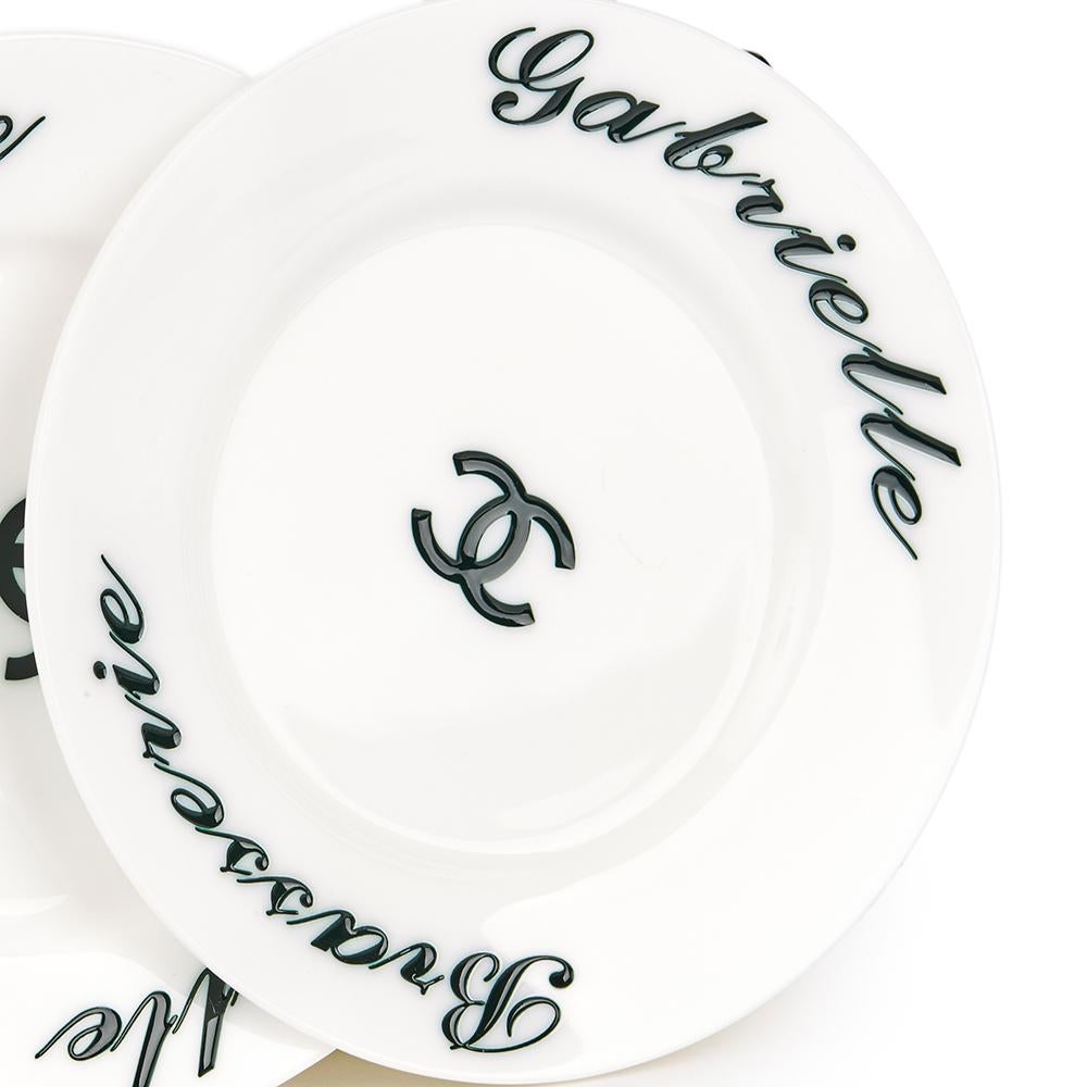 Women's 2015 Chanel White Calfskin Leather & Plexiglass Brasserie Gabrielle Plate Clutch