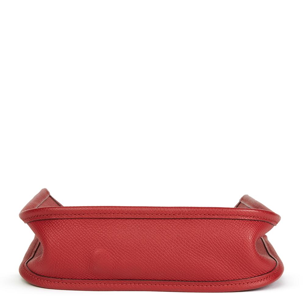 Red 2016 Hermes Rouge Grenat Epsom Leather Evelyne III TPM
