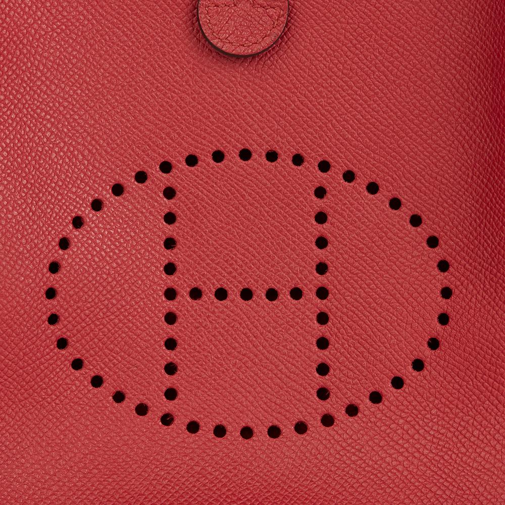 2016 Hermes Rouge Grenat Epsom Leather Evelyne III TPM In Excellent Condition In Bishop's Stortford, Hertfordshire