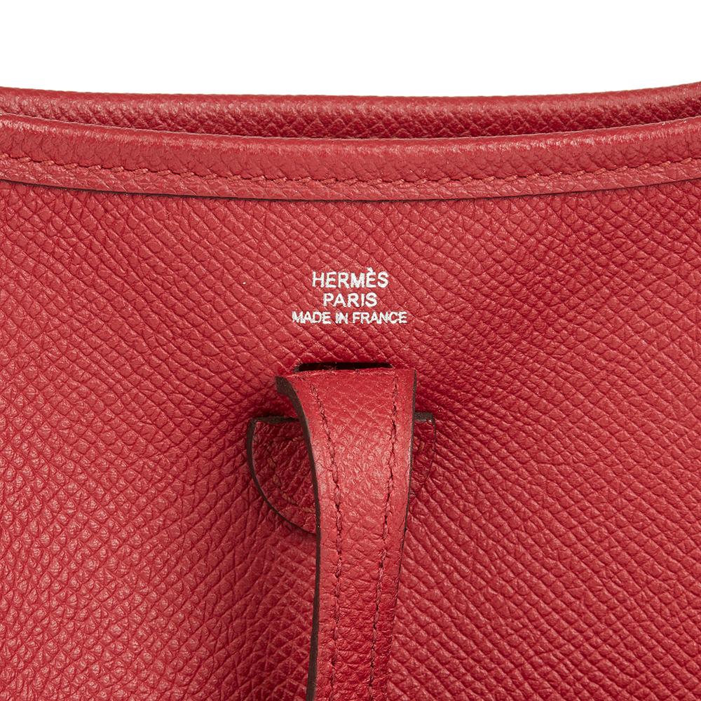 Women's 2016 Hermes Rouge Grenat Epsom Leather Evelyne III TPM
