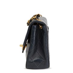 2000s Chanel Navy Quilted Lambskin Vintage Mini Flap Bag