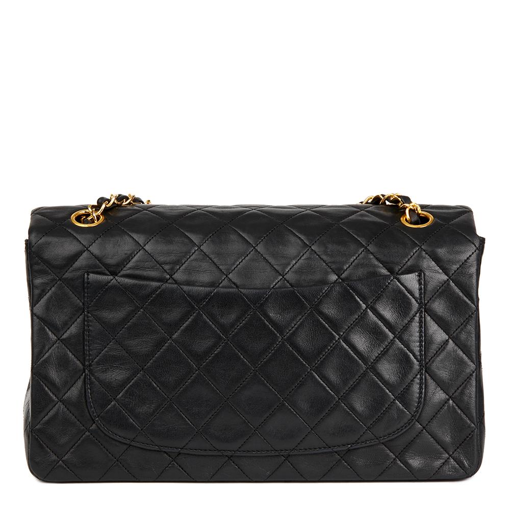 Women's 1990s Chanel Black Quilted Lambskin Vintage Tall Classic Single Flap Bag