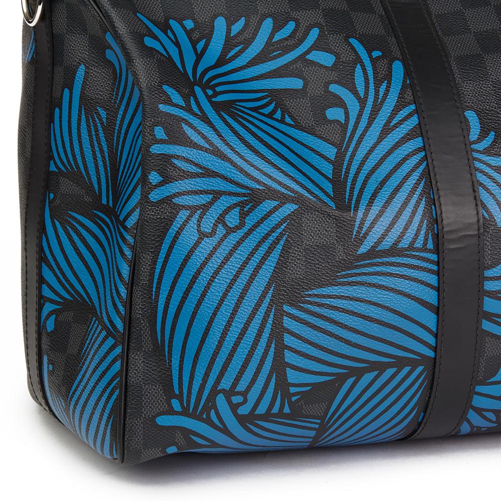 2010s Louis Vuitton Graphite Damier Christopher Nemeth Keepall Bandouliere 45 1