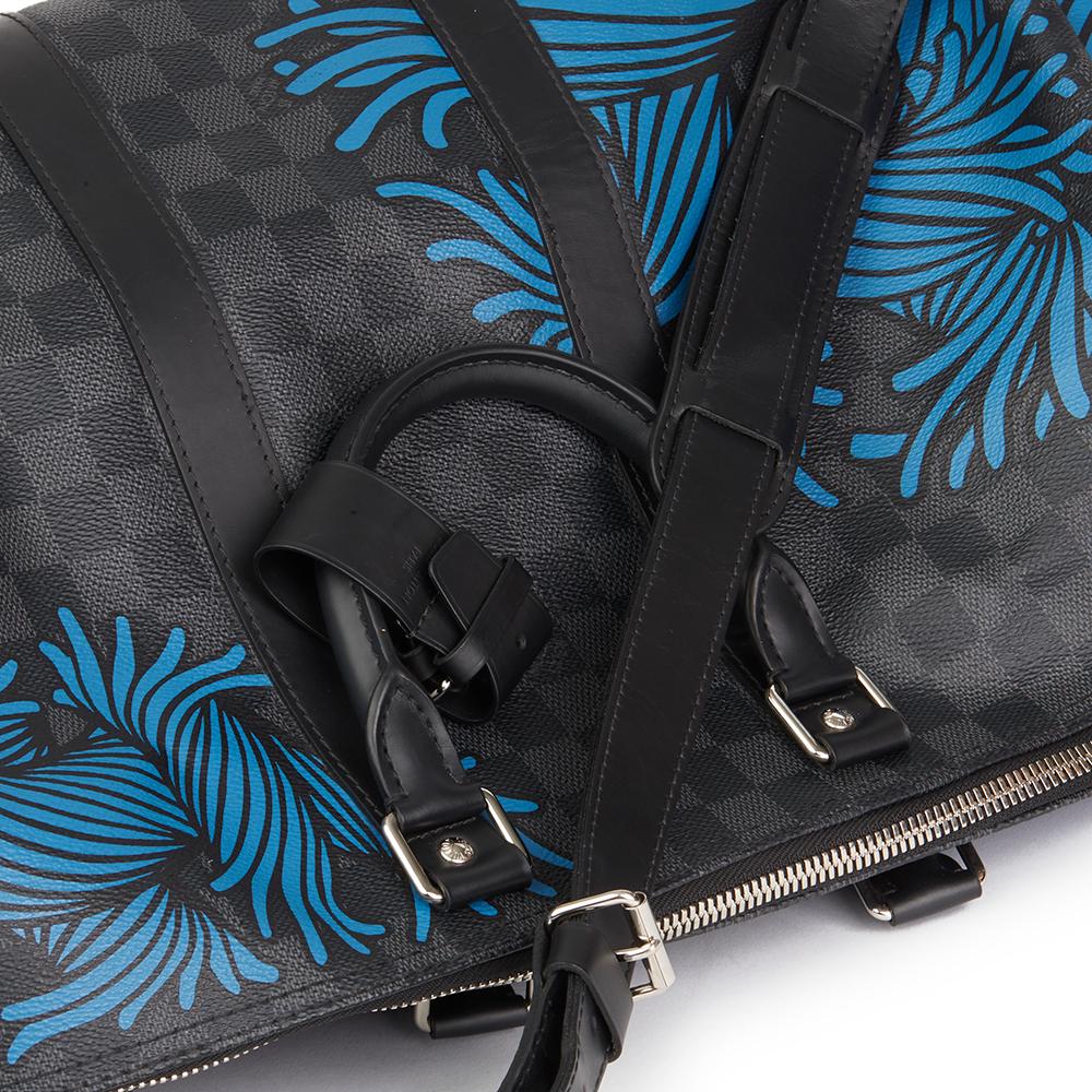 2010s Louis Vuitton Graphite Damier Christopher Nemeth Keepall Bandouliere 45 5