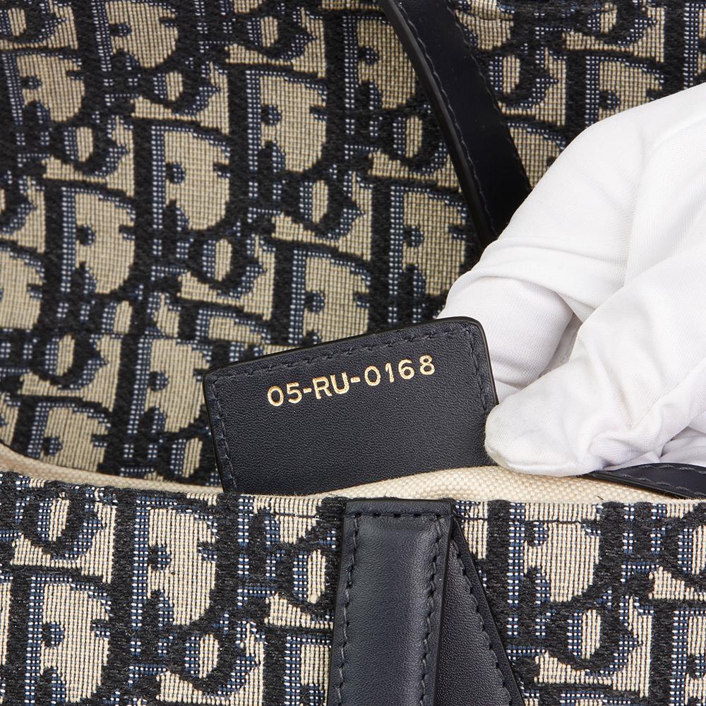 2018 Christian Dior Blue Oblique Monogram Canvas Saddle Bag 1