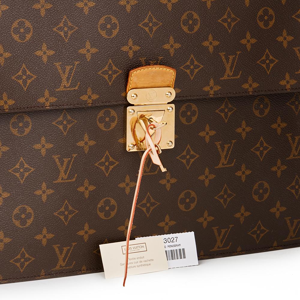 2000s Louis Vuitton Brown Monogram Coated Canvas Robusto Briefcase 6