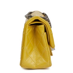 2014 Chanel Chartreuse Patent Caviar Leather 2.55 Reissue 224 Double Flap Bag