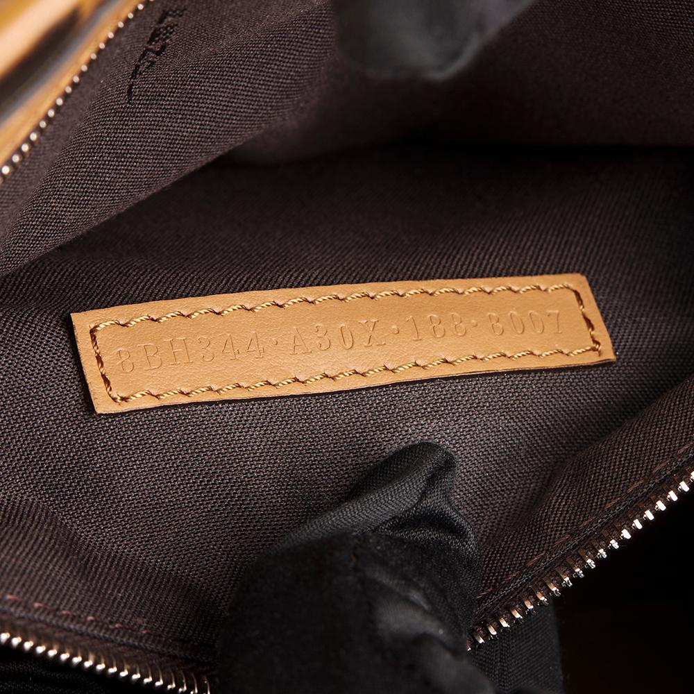Fendi Brown Embossed Monogram Calfskin Leather Whipstitch Small Runaway Bag 2