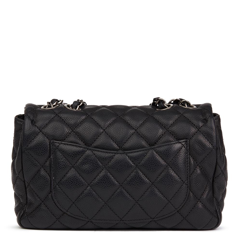Chanel Black Quilted Caviar Leather Classic Single Flap Bag, 2013  In Good Condition In Bishop's Stortford, Hertfordshire