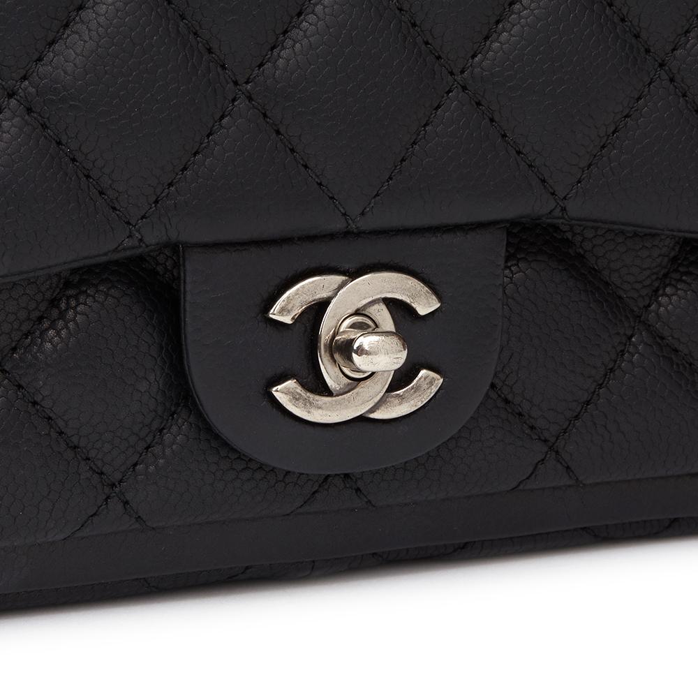 Chanel Black Quilted Caviar Leather Classic Single Flap Bag, 2013  1