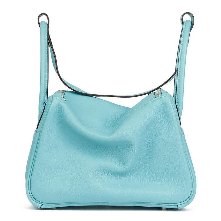 Hermes Blue Atoll Evercolour Leather Lindy 26 Bag, 2015 at 1stDibs
