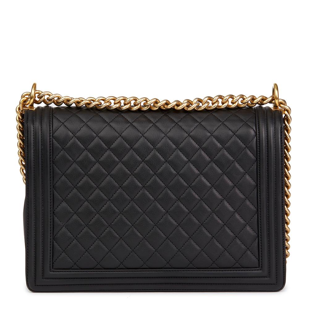 Women's Chanel Black Quilted Lambskin Large Le Boy Bag,  2015 