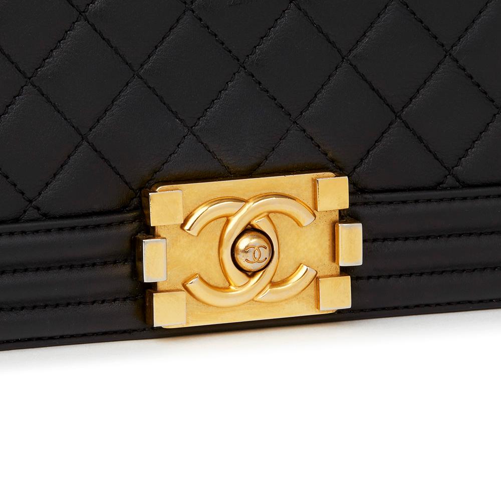 Chanel Black Quilted Lambskin Large Le Boy Bag,  2015  2