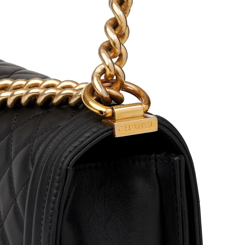 Chanel Black Quilted Lambskin Large Le Boy Bag,  2015  3