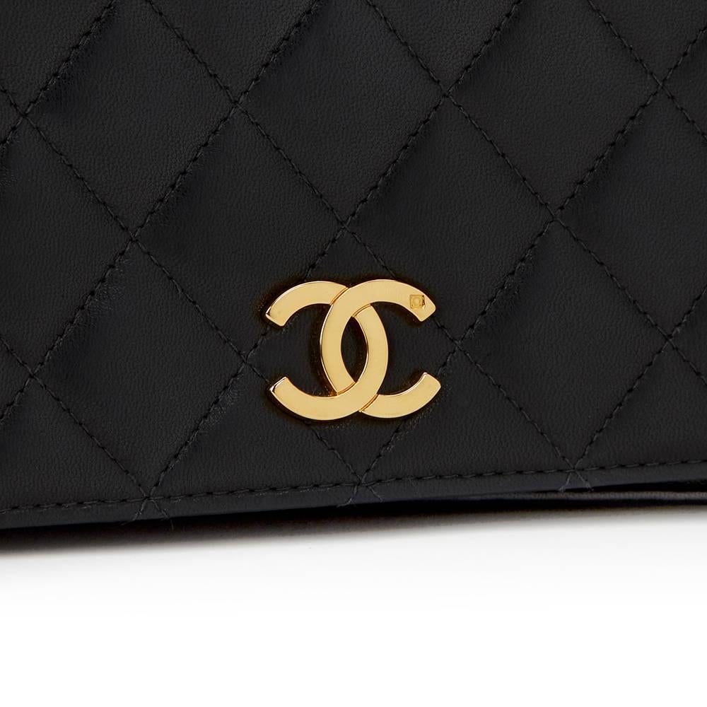 1990s Chanel Chanel Black Quilted Lambskin Vintage Mini Flap Bag 3