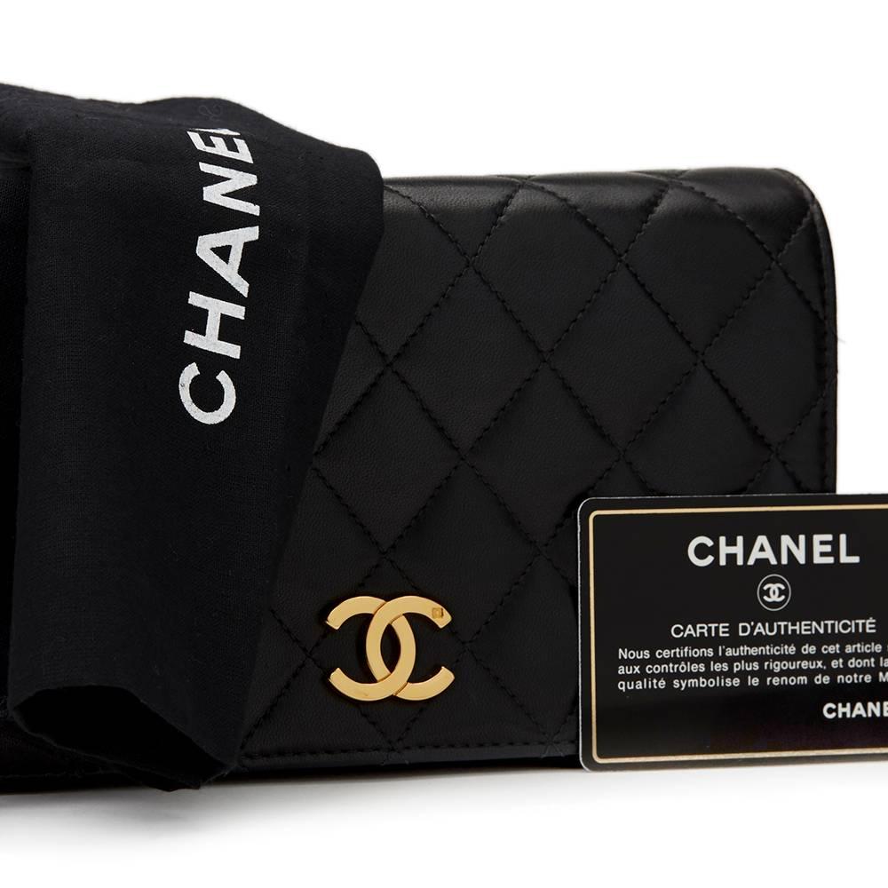 1990s Chanel Chanel Black Quilted Lambskin Vintage Mini Flap Bag 6