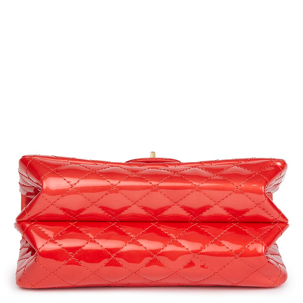 Women's 2008 Chanel Red Quilted Patent Leather 2.55 Reissue 225 Accordion Flap Bag