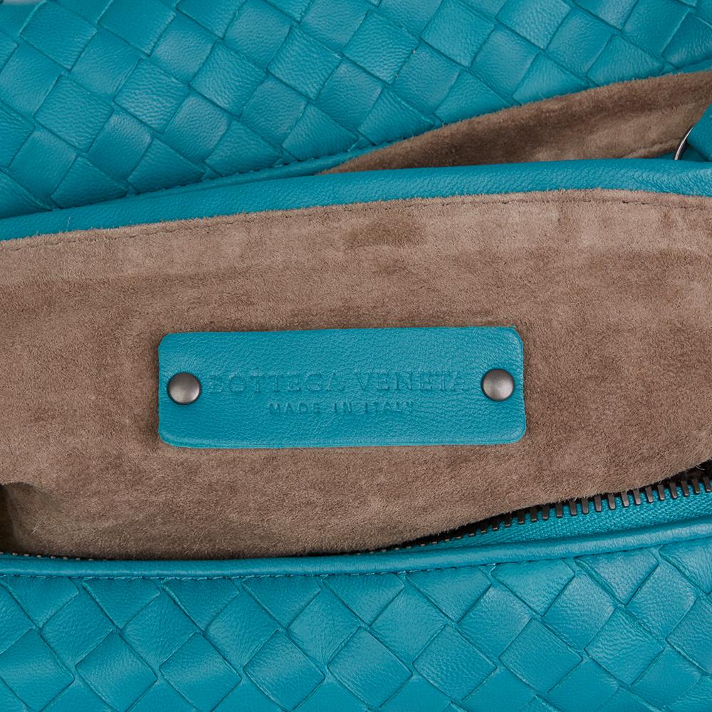 Blue 2010's Bottega Veneta Brighton Woven Lambskin Convertible Bag