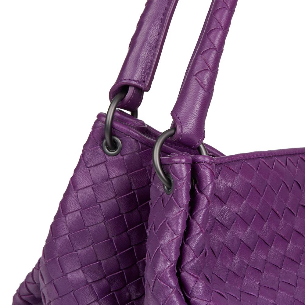 Women's 2010 Bottega Veneta Corot Purple Woven Lambskin Parachute Bag