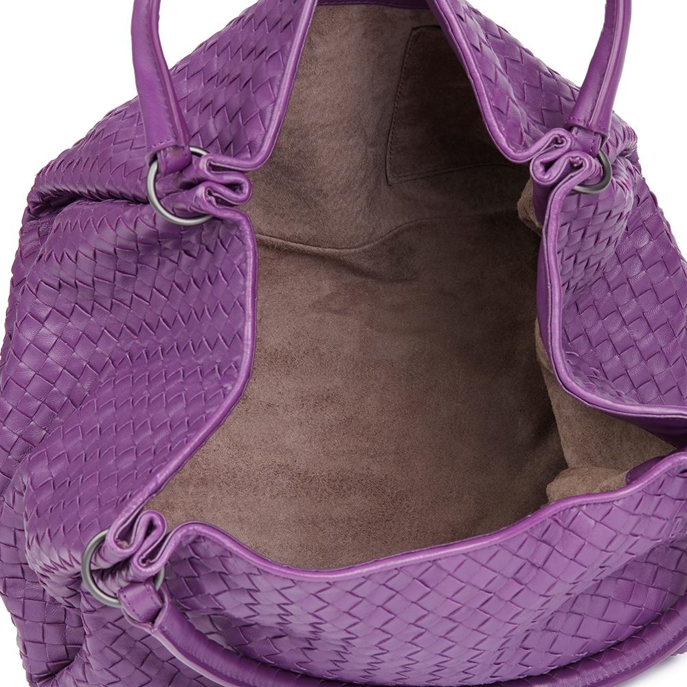 2010 Bottega Veneta Corot Purple Woven Lambskin Parachute Bag 3