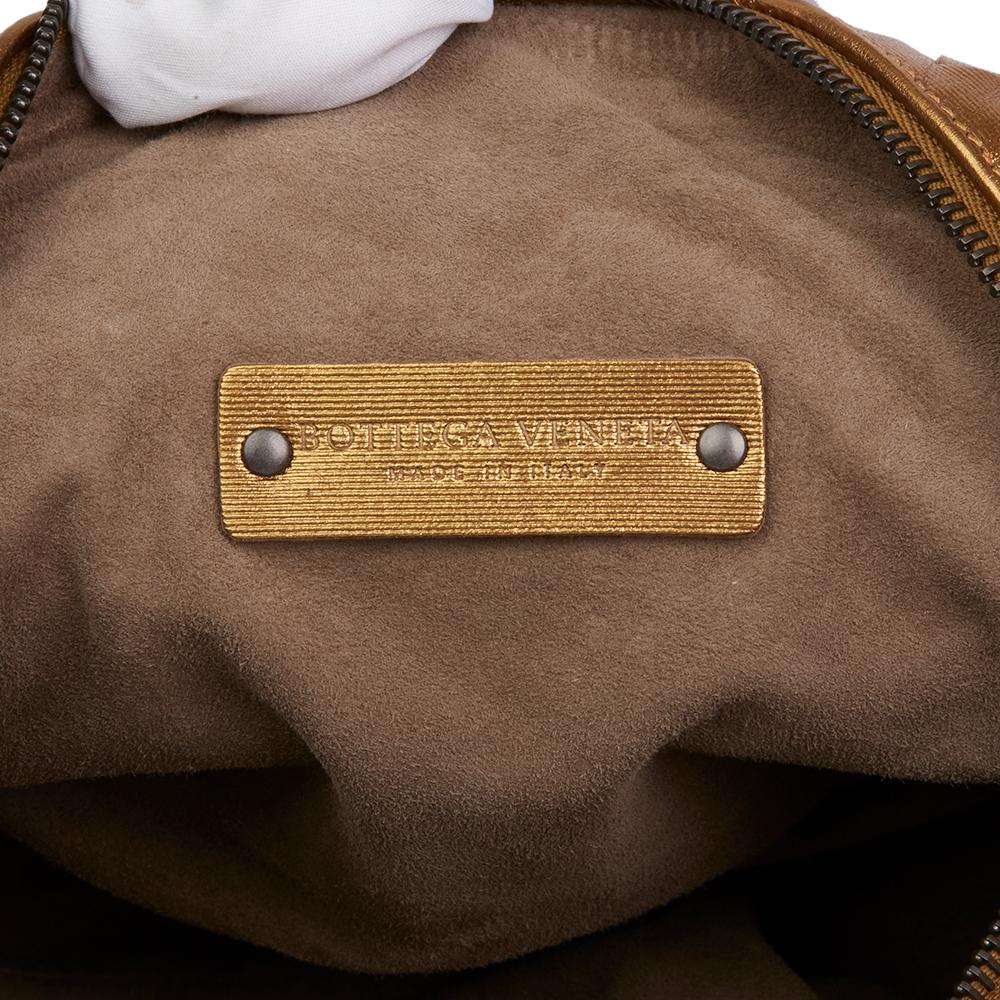 2010 Bottega Veneta Woven Metallic Grosgrain Calfskin Leather Small Shoulder Bag 1