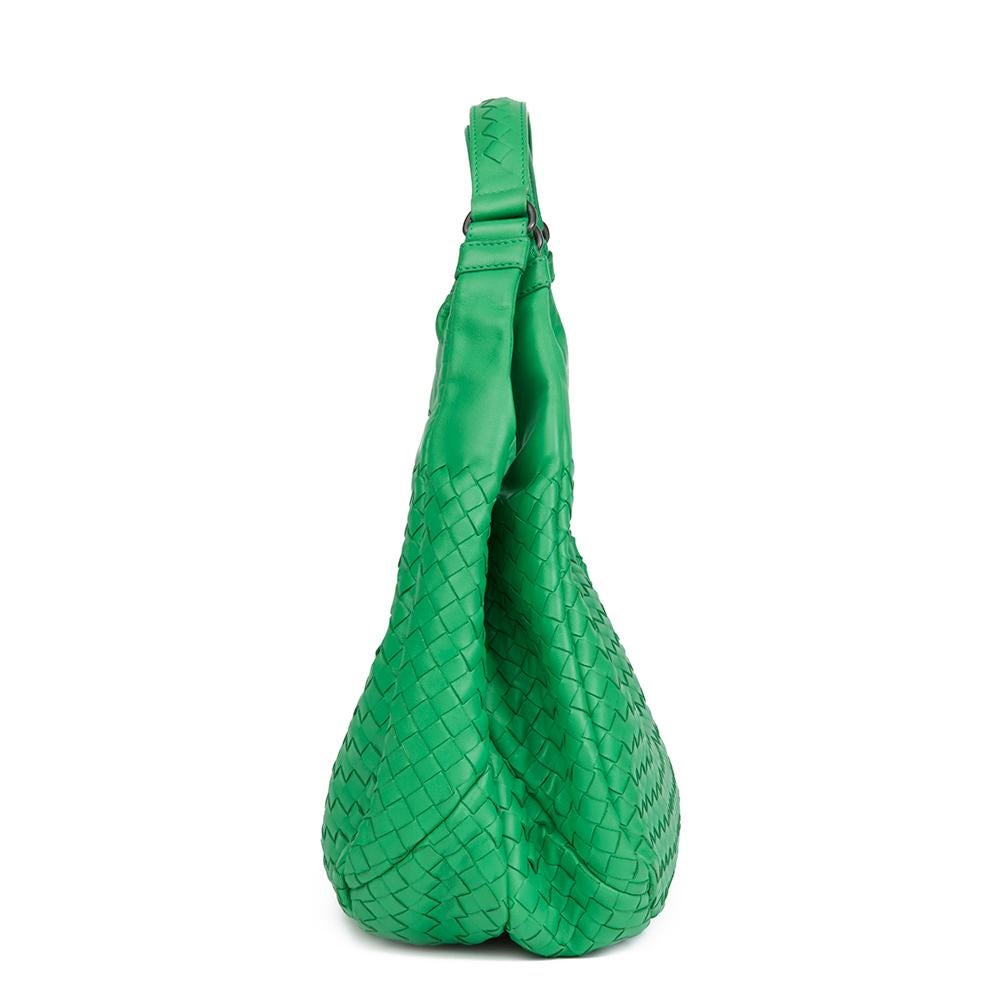 bottega veneta green woven bag