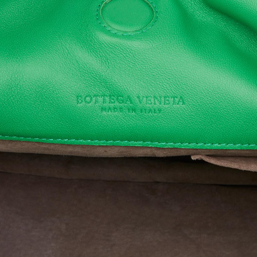 2010s Bottega Veneta Irish Green Woven Lambskin Medium Campana Bag 1