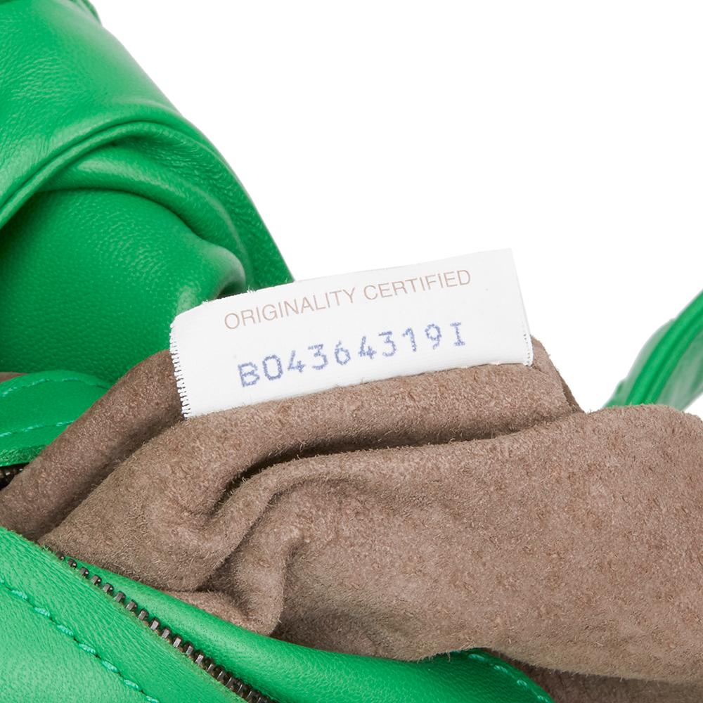 2010s Bottega Veneta Irish Green Woven Lambskin Medium Campana Bag 2