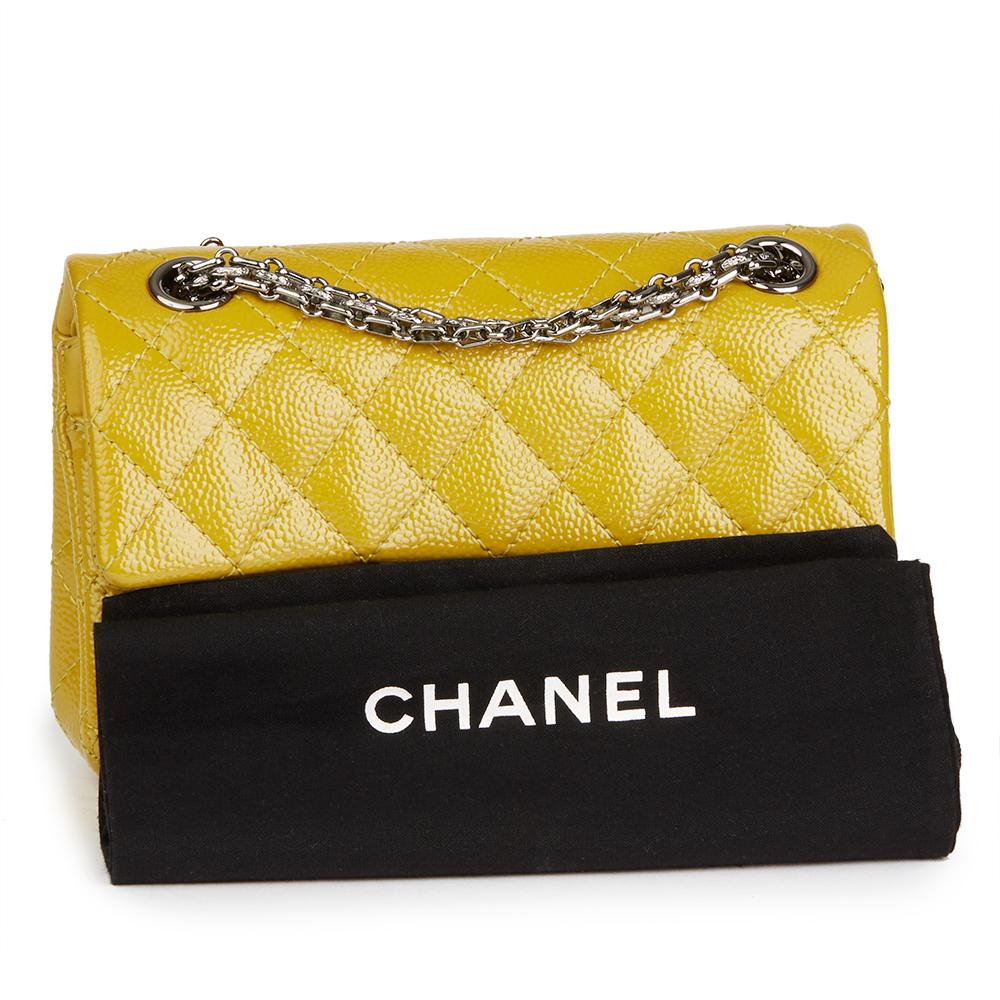 2014 Chanel Chartreuse Patent Caviar Leather 2.55 Reissue 224 Double Flap Bag 5