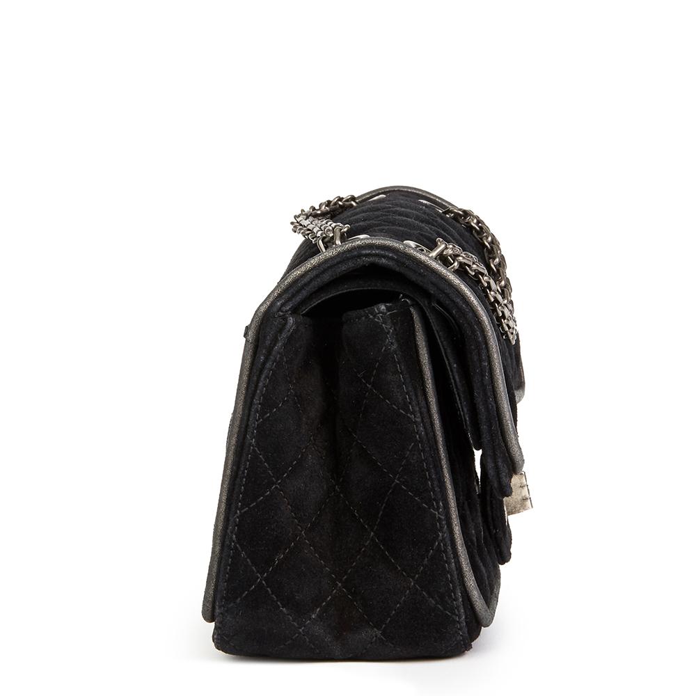 CHANEL
Black Suede & Metallic Calfskin Quilted 2.55 Reissue 224 Double Flap Bag

 Reference: HB2117
Serial Number: 22335270
Age (Circa): 2016
Accompanied By: Chanel Dust Bag, Box, Authenticity Card
Authenticity Details: Serial Sticker, Authenticity