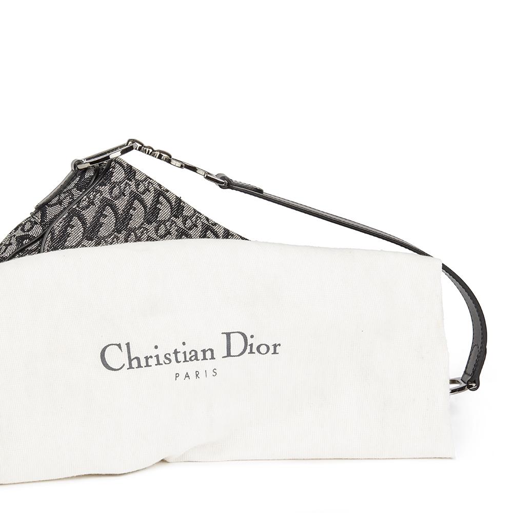 Christian Dior Black Monogram Canvas Saddle Bag, 2003  2