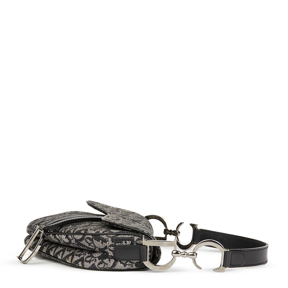 dior saddle bag black monogram