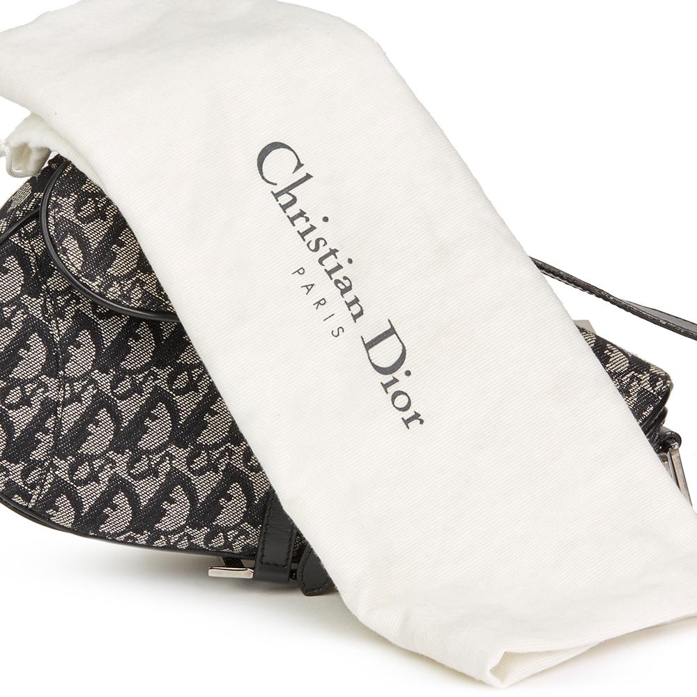 2006 Christian Dior Black Monogram Canvas Saddle Bag 3