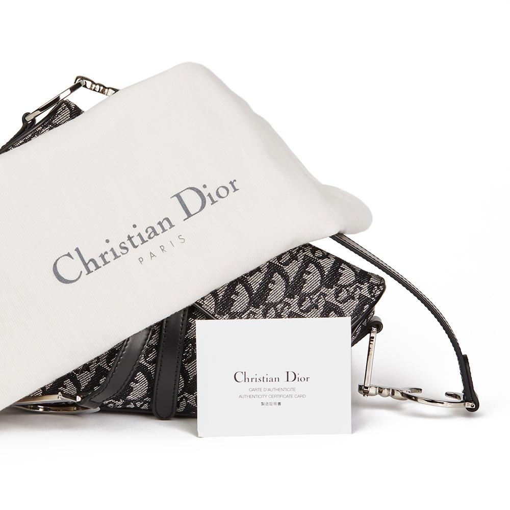 2003 Christian Dior Black Monogram Canvas Saddle Bag 2