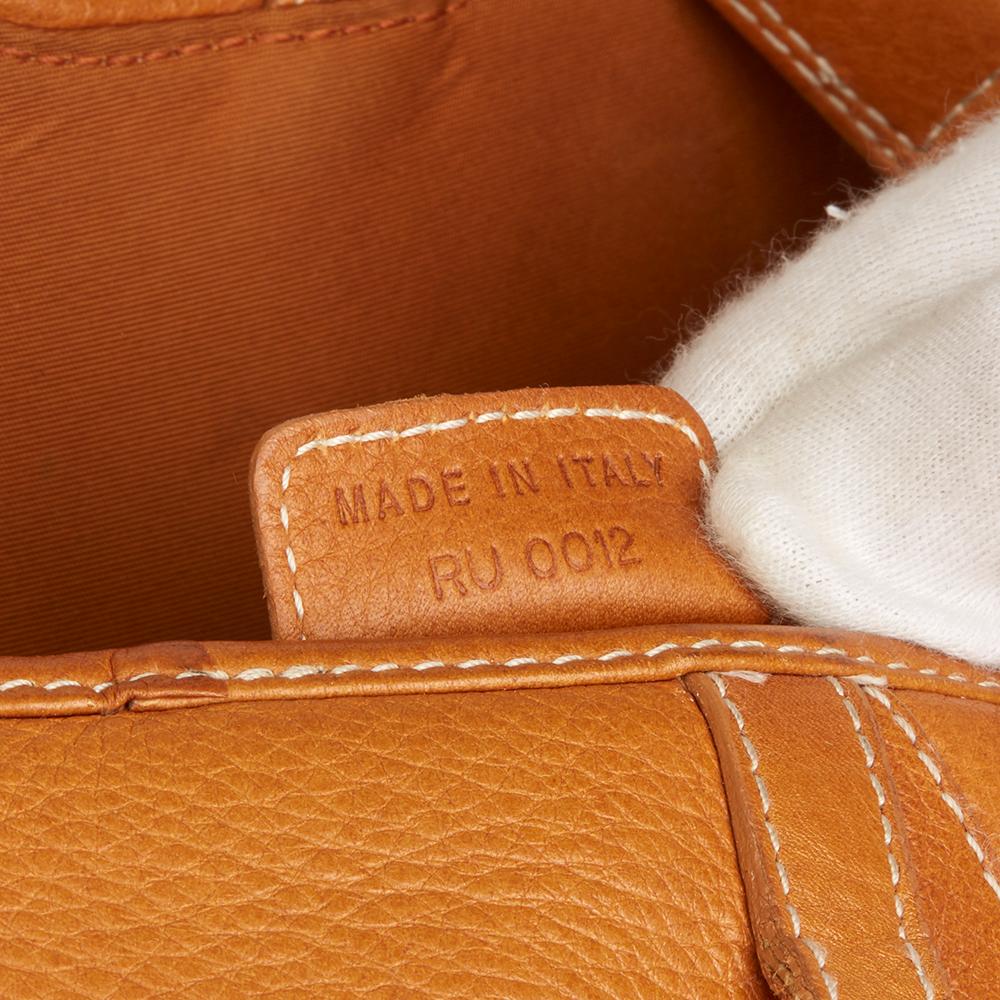 Women's 2002 Christian Dior Tan Calfskin Leather Saddle Bag