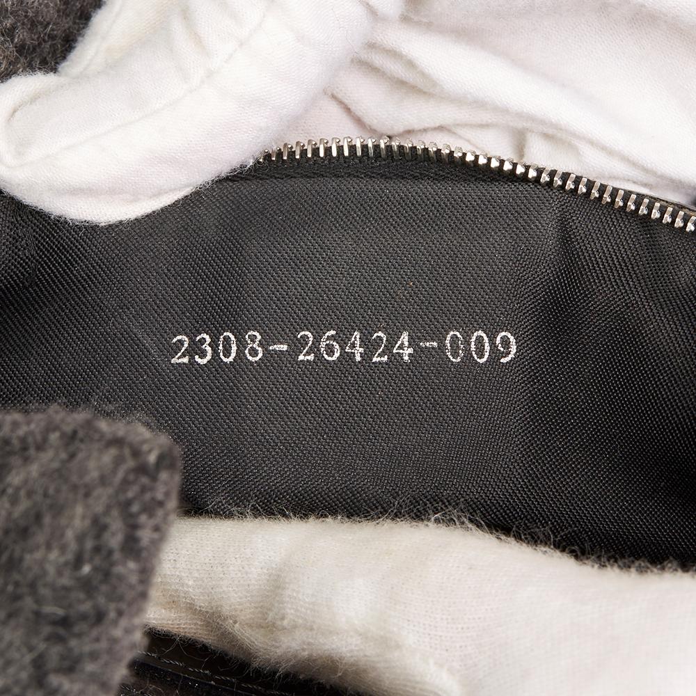 2000's Fendi Grey Monogram Wool Baguette 2