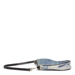 Christian Dior Blue Patchwork Denim Saddle Pouch, 2000