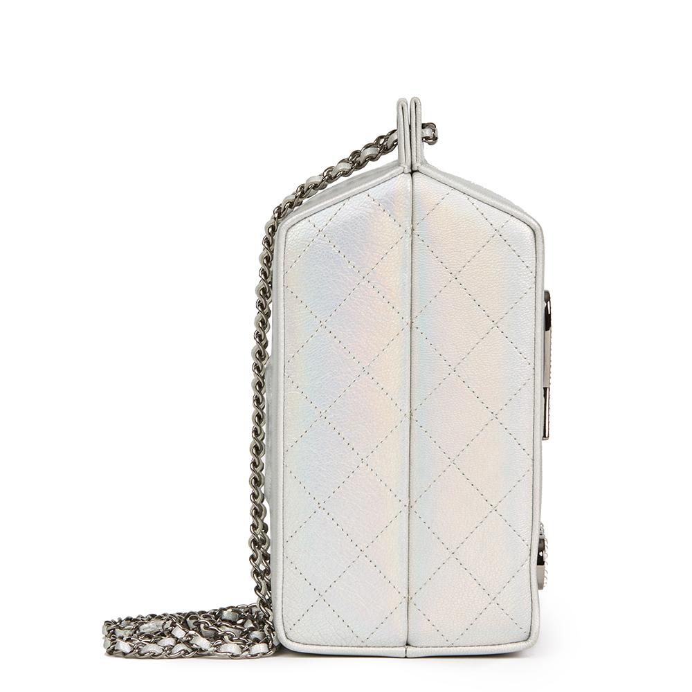 silver chanel milk carton bag