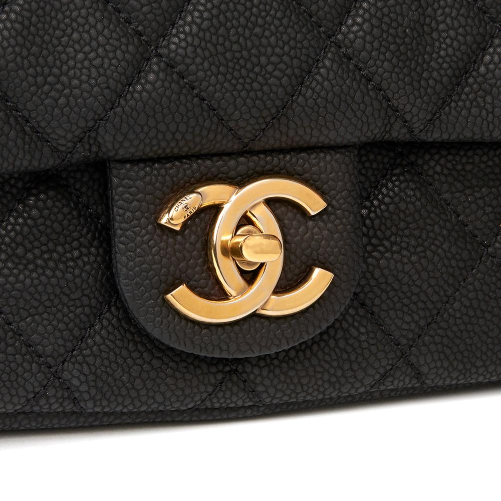 2010s Chanel Black Quilted Matte Caviar Leather Globe Trotter Flap Bag In Excellent Condition In Bishop's Stortford, Hertfordshire