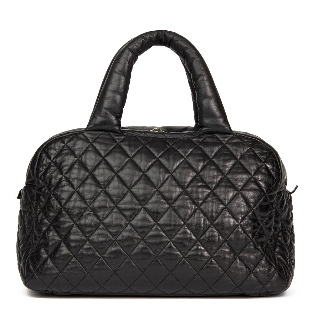 Women's 2000s Chanel Black Quilted Lambskin Coco Cocoon Bowling Bag