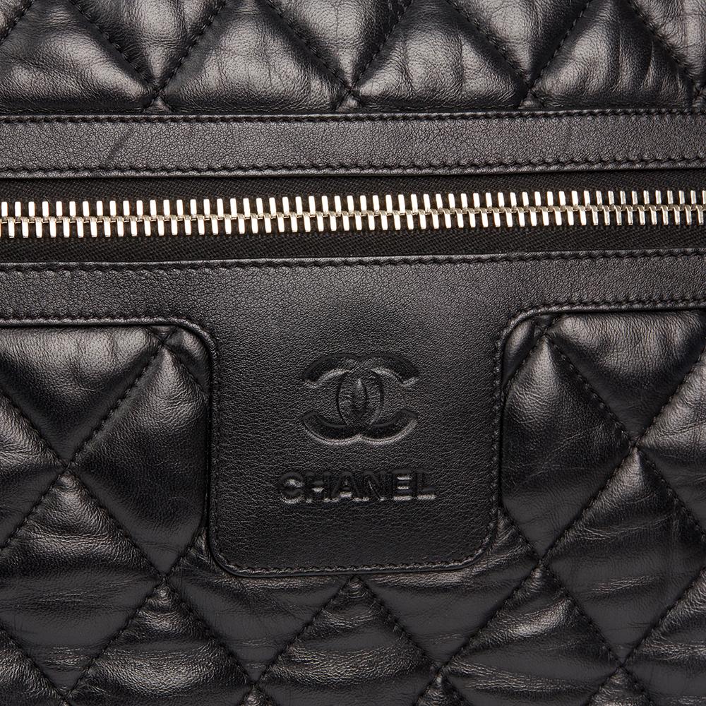 2000s Chanel Black Quilted Lambskin Coco Cocoon Bowling Bag 2
