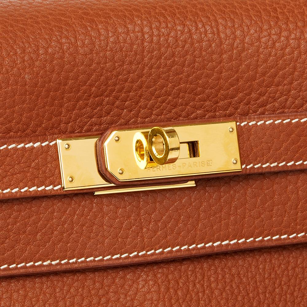 2001 Hermes Brique Togo Leather Retourne Kelly 32cm Bag In Good Condition In Bishop's Stortford, Hertfordshire