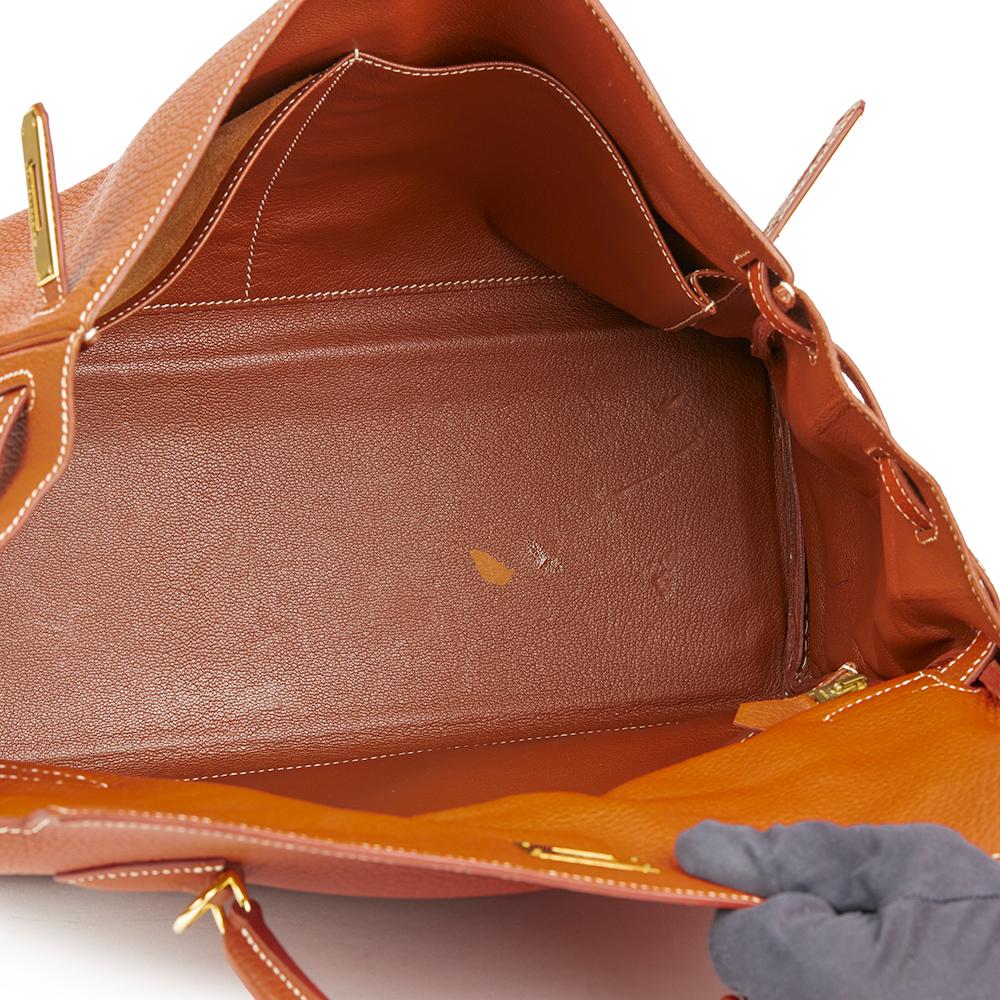 2001 Hermes Brique Togo Leather Retourne Kelly 32cm Bag 2