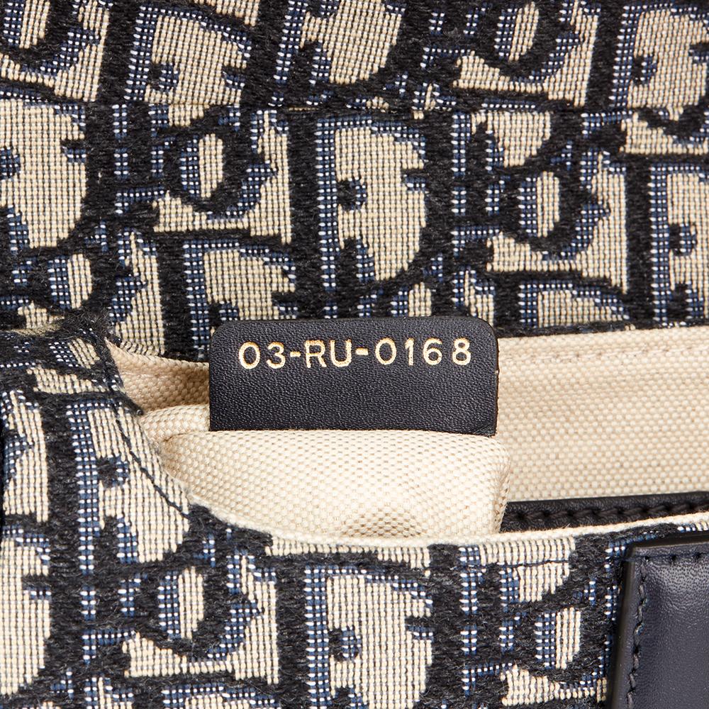 2018 Christian Dior Blue Oblique Monogram Canvas Mini Saddle Bag 1