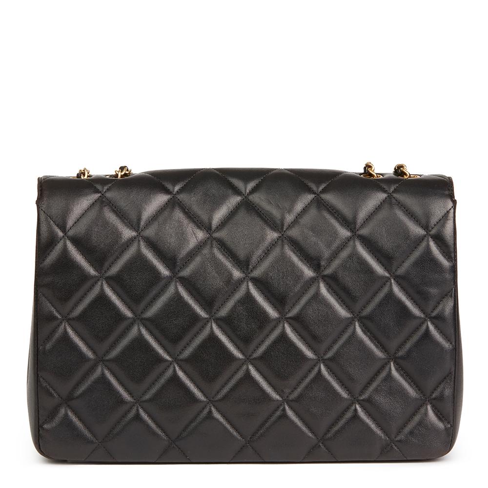 Chanel Black Quilted Lambskin Diamond CC Flap Bag, 2014  In Excellent Condition In Bishop's Stortford, Hertfordshire